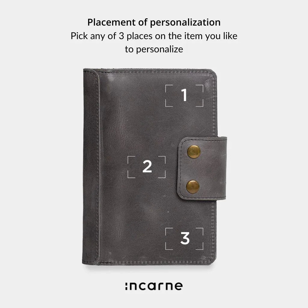 Leather portfolio-organizer for a notebook - INCARNE® Global