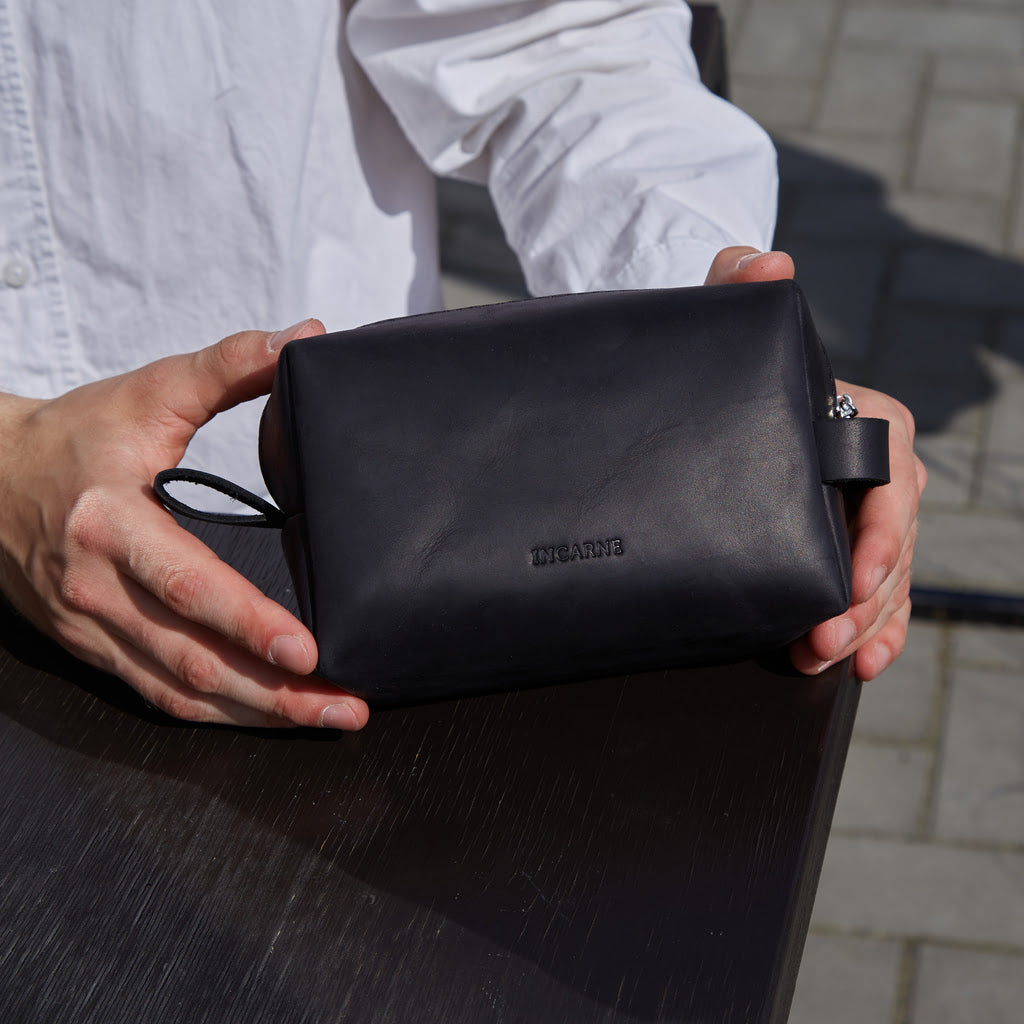New Limit Leather Cosmetic Bag