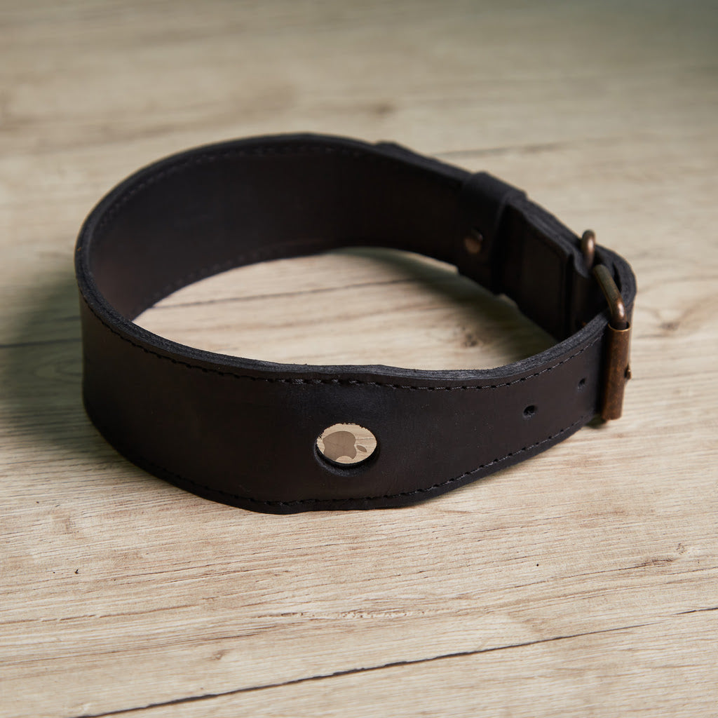 Collar para perros de piel Air Collar para razas medianas con soporte AirTag