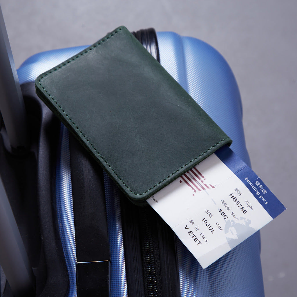 Passport Cover with Pockets Made from Vintage Leather