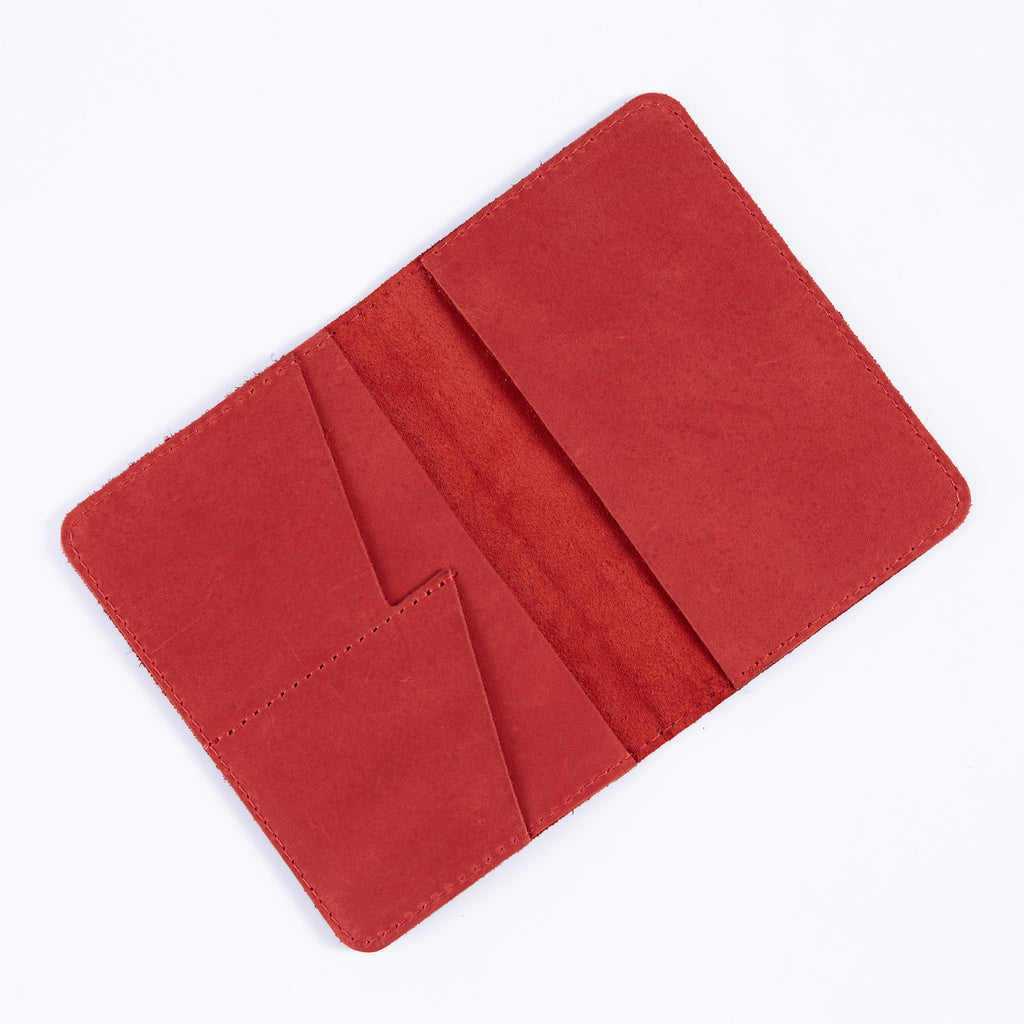 Funda de pasaporte con el símbolo nacional de Canadá hecha de cuero vintage