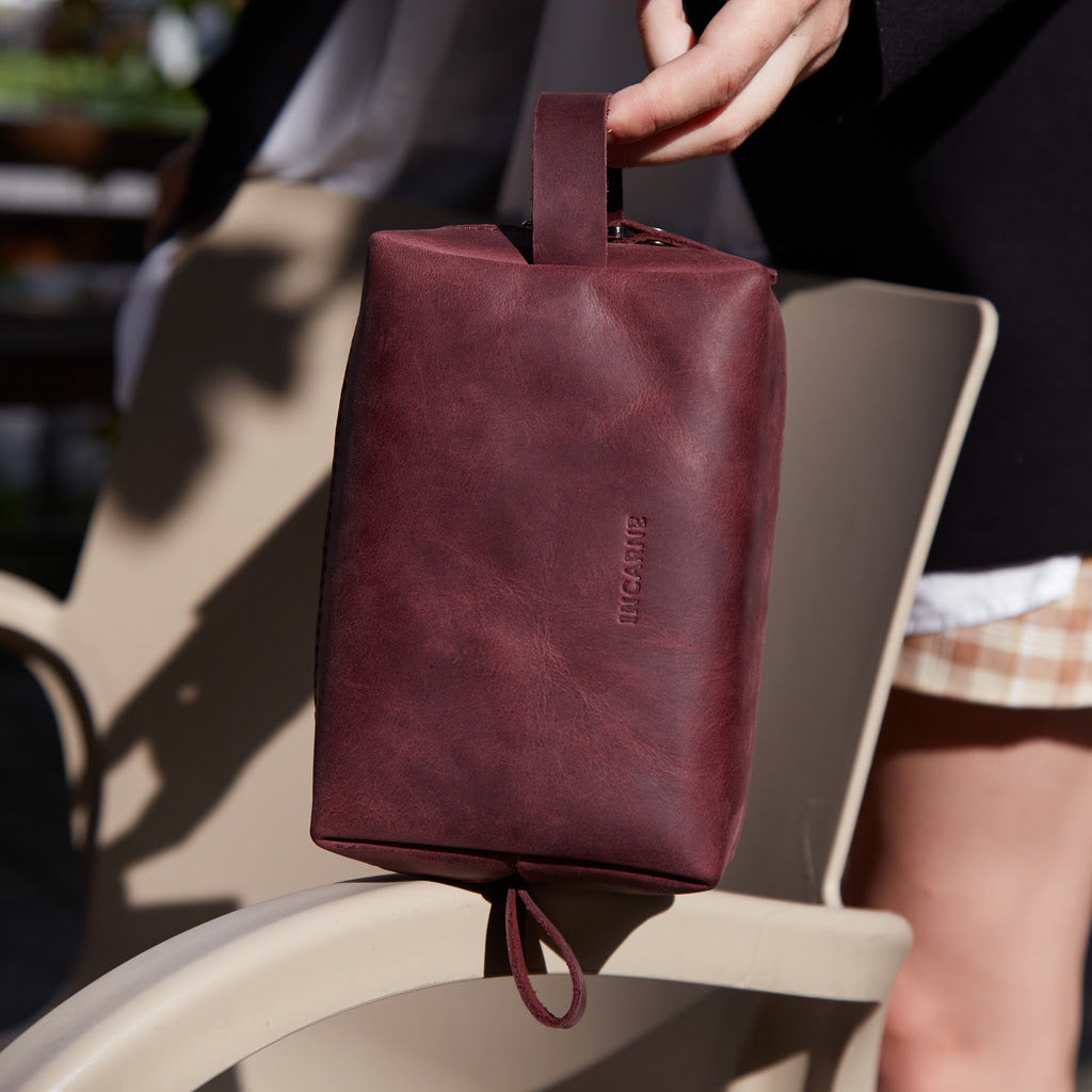 New Limit Leather Cosmetic Bag