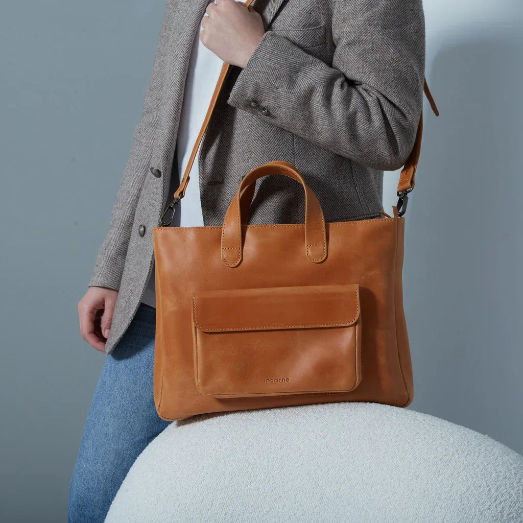 Leather Laptop Convertible Bag Voyager - INCARNE® Global