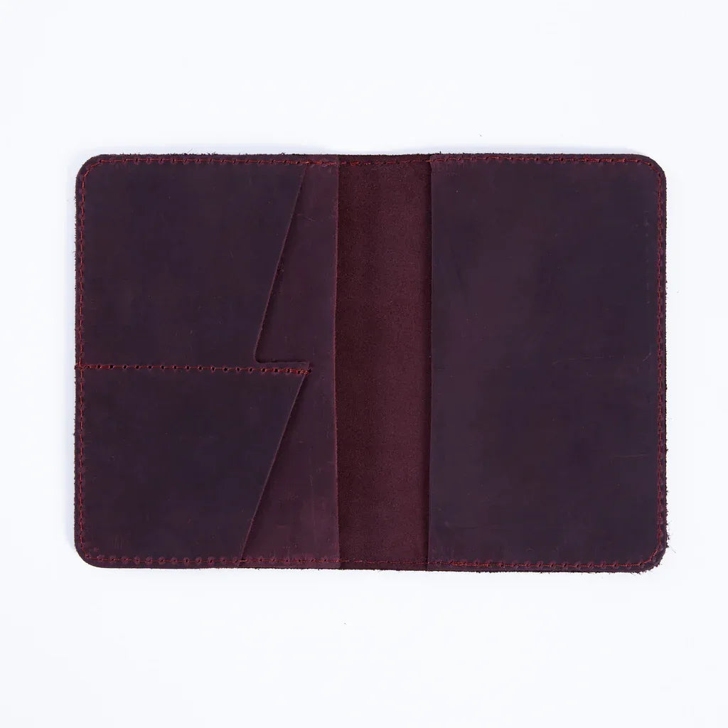 Passport cover with the national symbol of Canada мade from vintage leather - INCARNE® Global