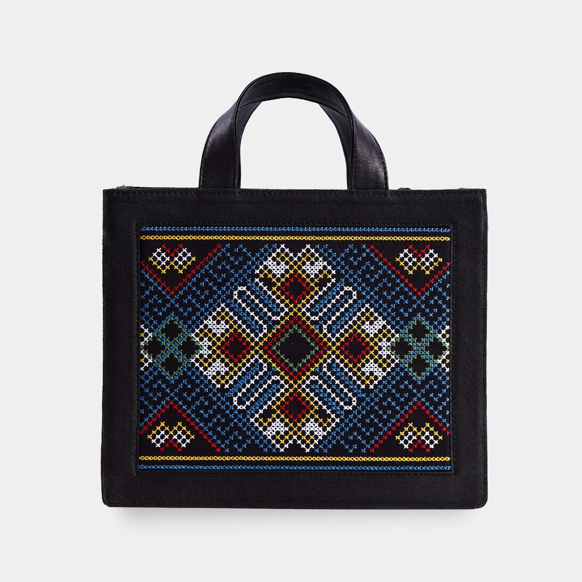 PRE-ORDER 🏷️ Women's genuine leather bag with ornament Berehynia - INCARNE® Global