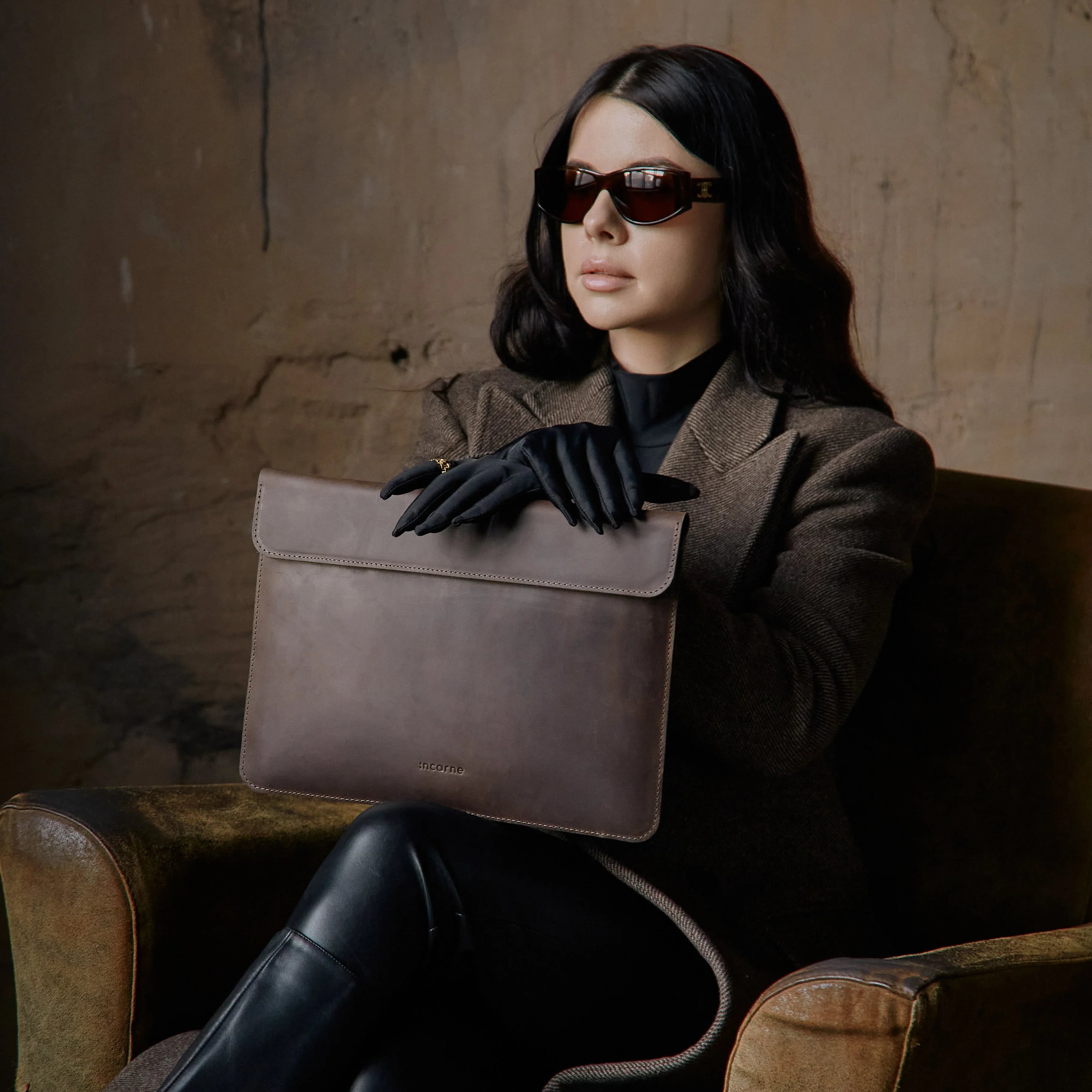 Klouz Laptop Sleeve, Brown (vintage) - INCARNE® Global