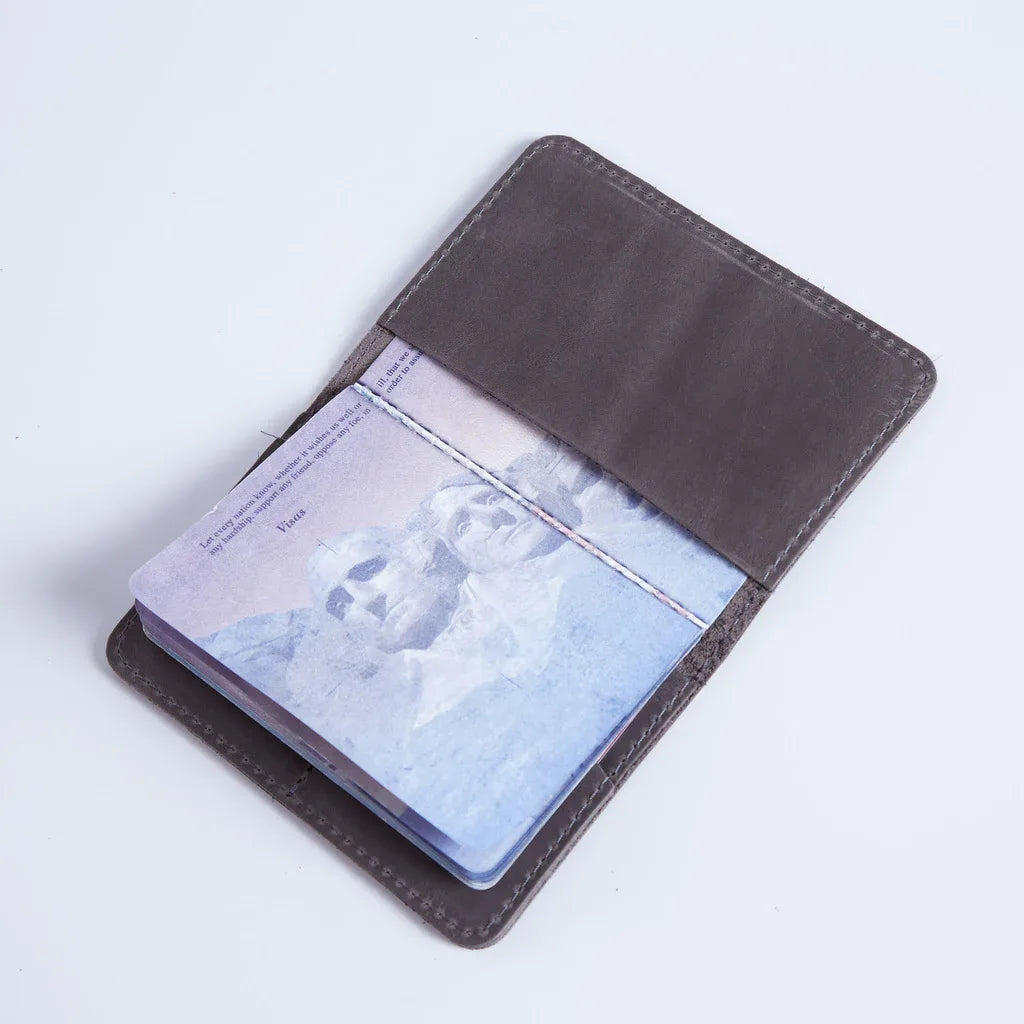 Passport Cover with Pockets Made from Vintage Leather - INCARNE® Global