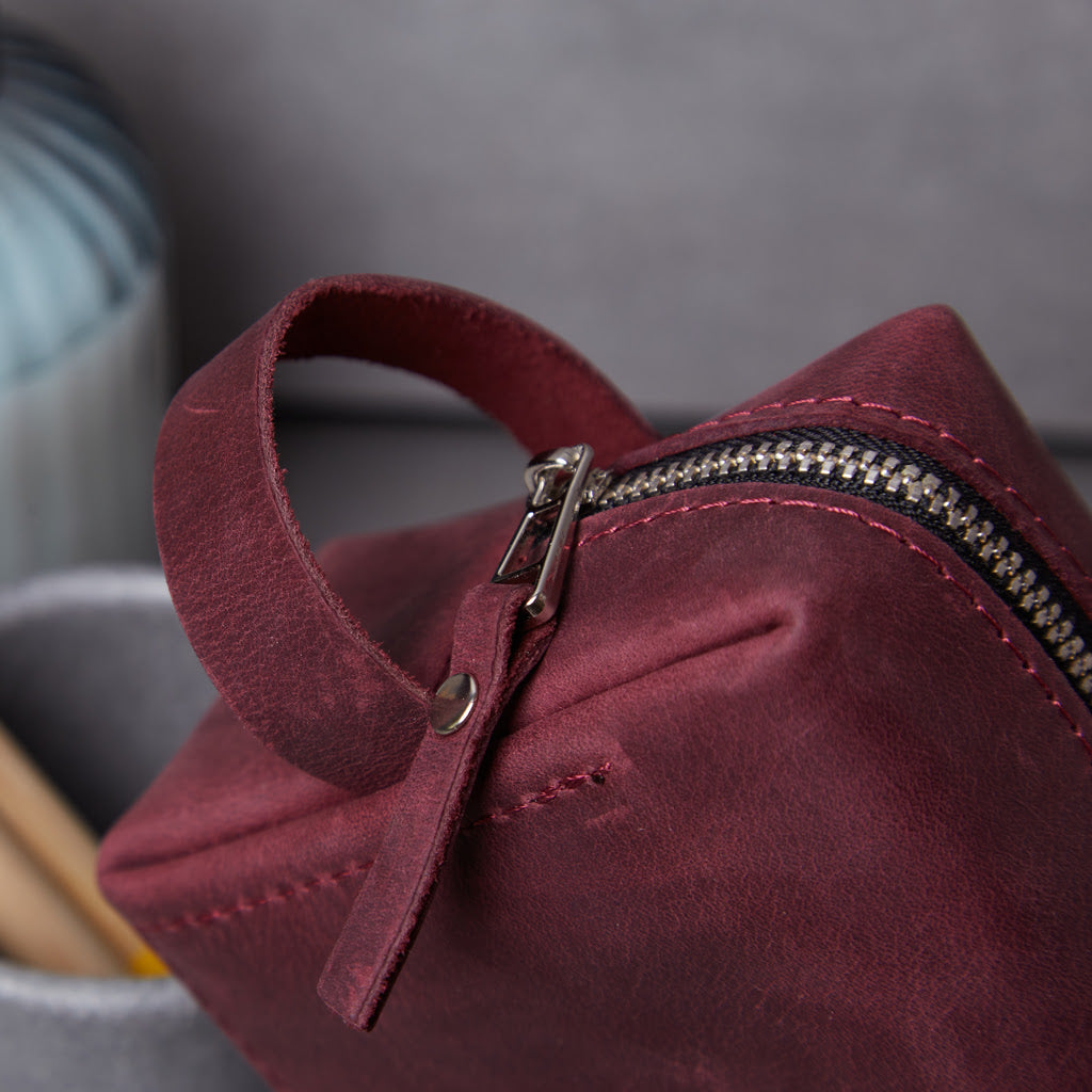 New Limit Leather Cosmetic Bag
