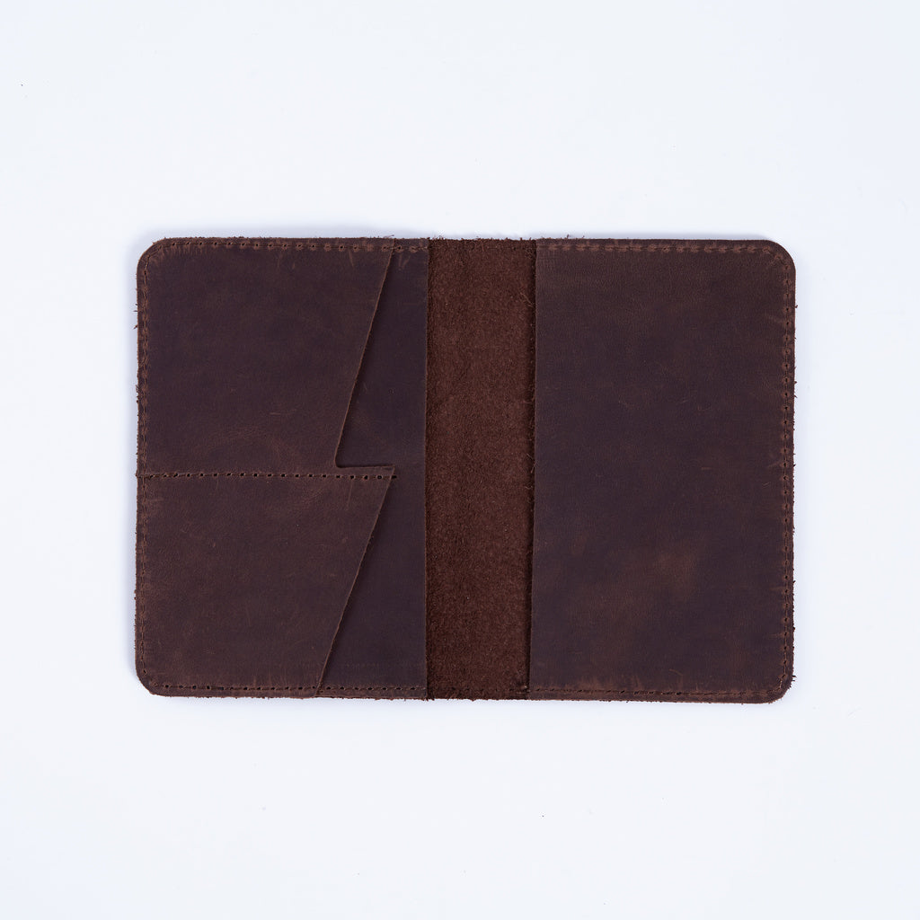 Funda de pasaporte con el símbolo nacional de Canadá hecha de cuero vintage