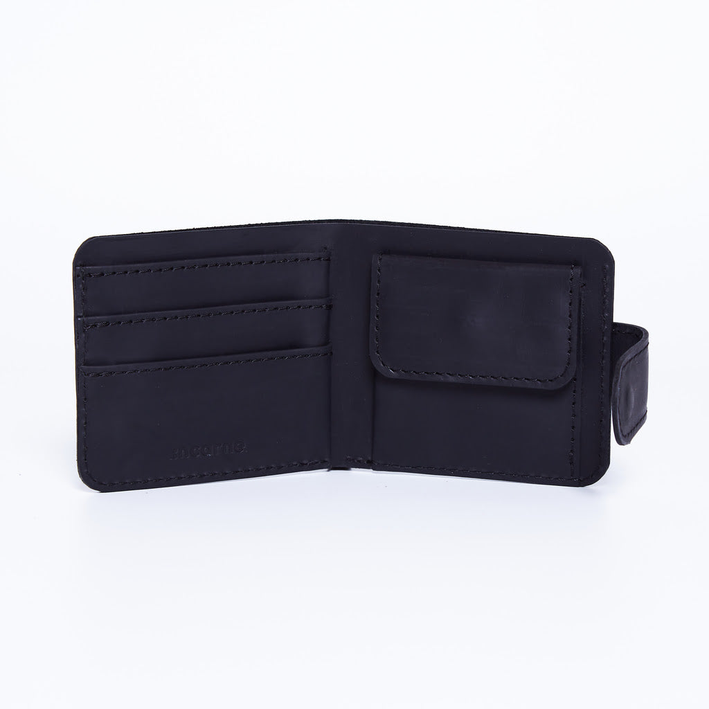 Mini Jack RFID-blocking wallet made from vintage leather