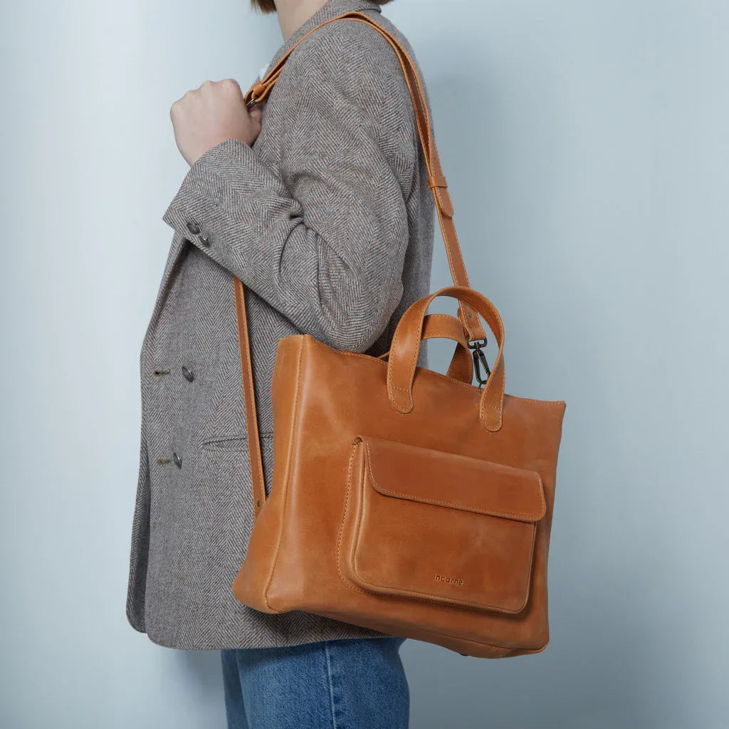 Leather Laptop Convertible Bag Voyager - INCARNE® Global
