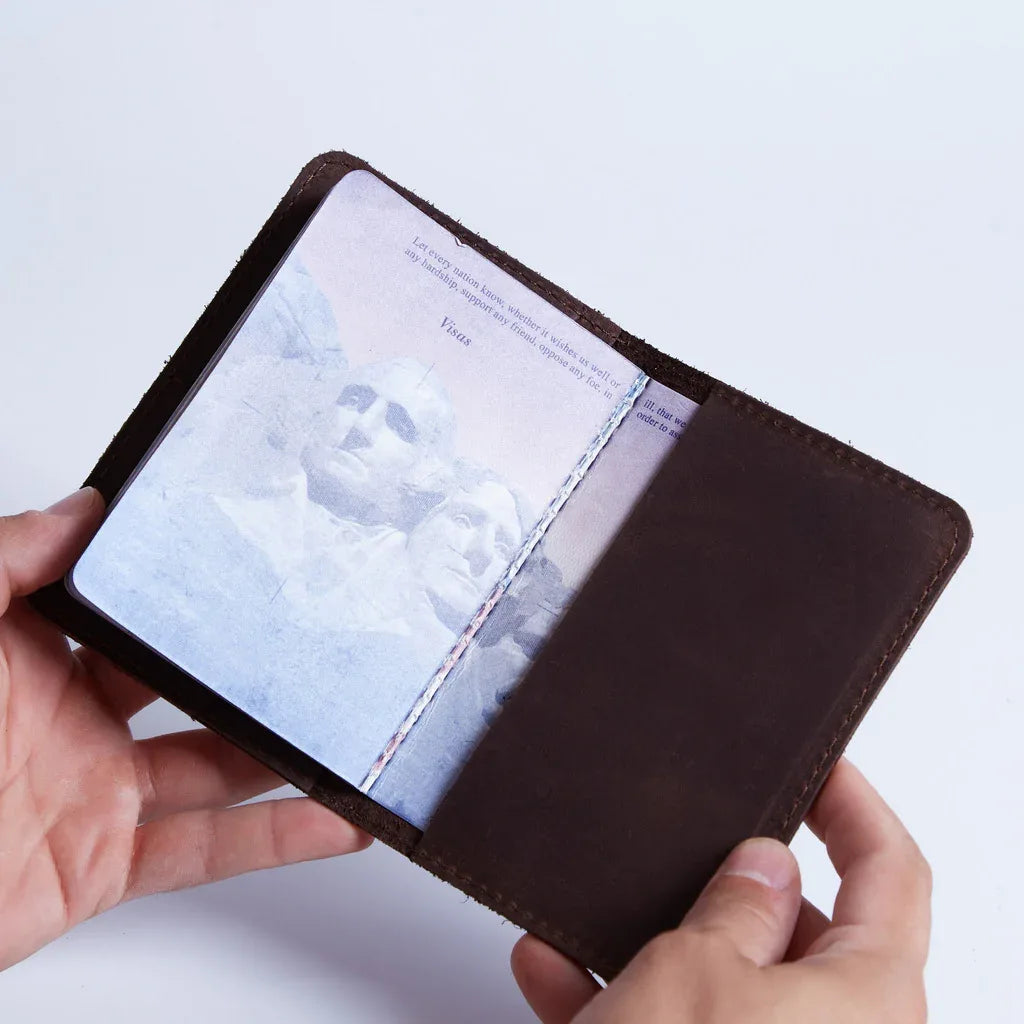 Passport Cover with Pockets Made from Vintage Leather - INCARNE® Global