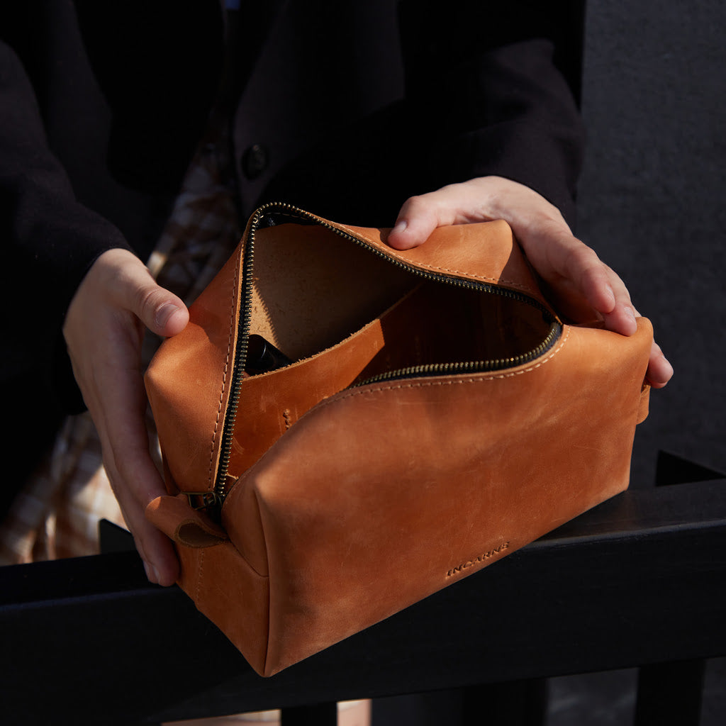 New Limit Leather Cosmetic Bag