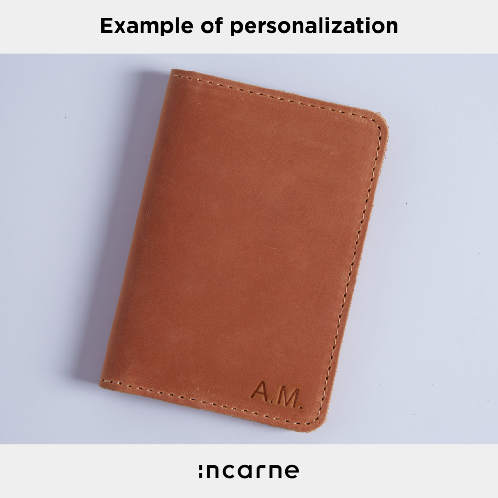 Passport Cover with Pockets Made from Vintage Leather
