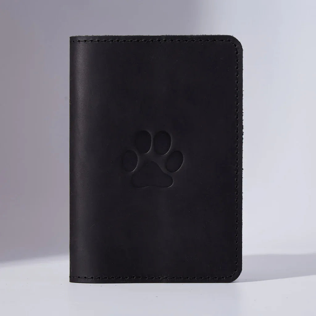 Leather cover for a veterinary passport Paw - INCARNE® Global
