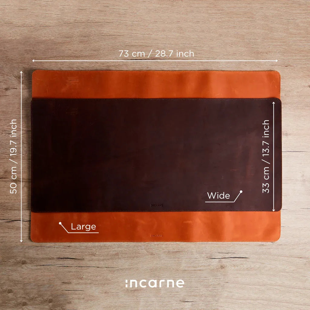 ProDesk vintage leather desk pad - INCARNE® Global