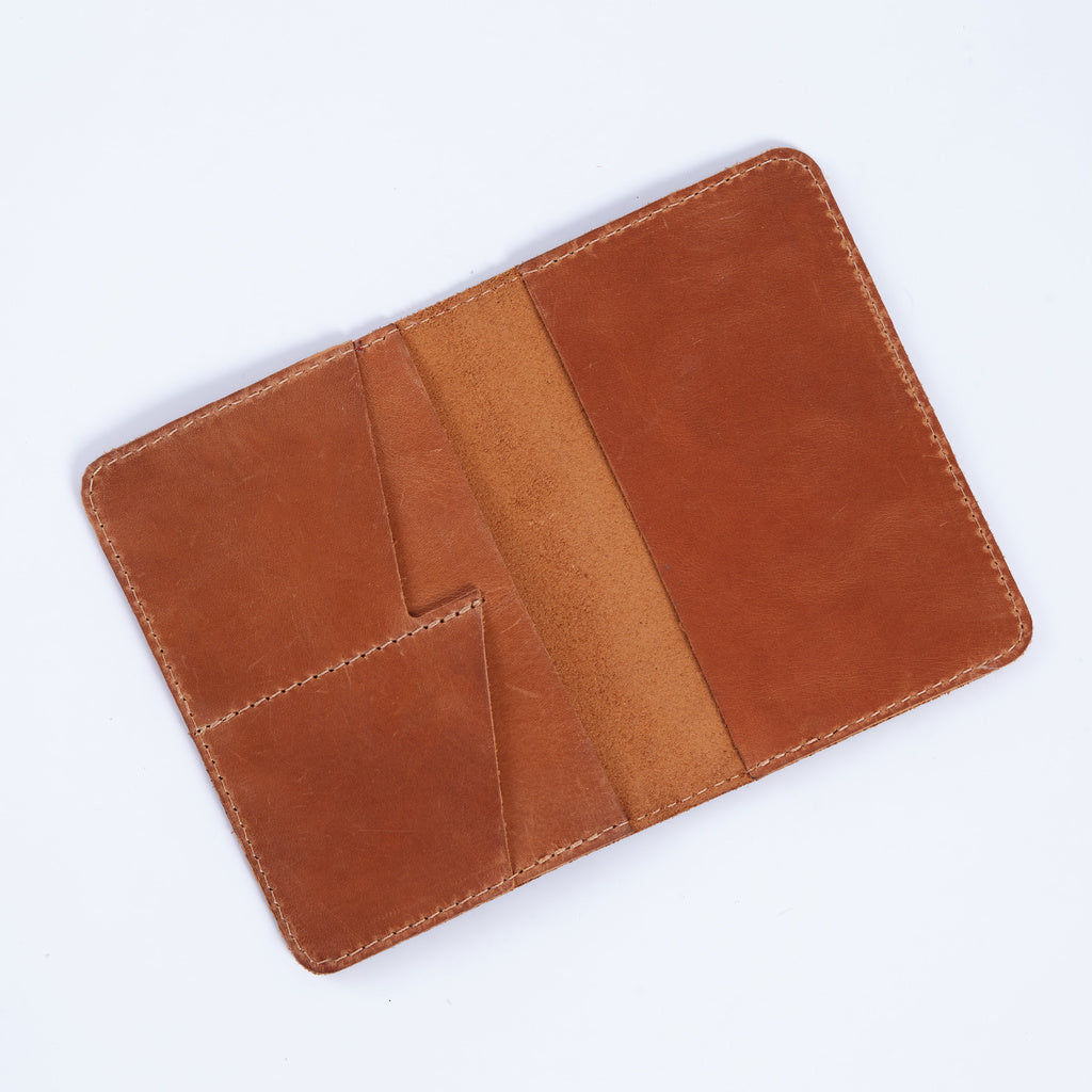 Funda de pasaporte con el símbolo nacional de Canadá hecha de cuero vintage