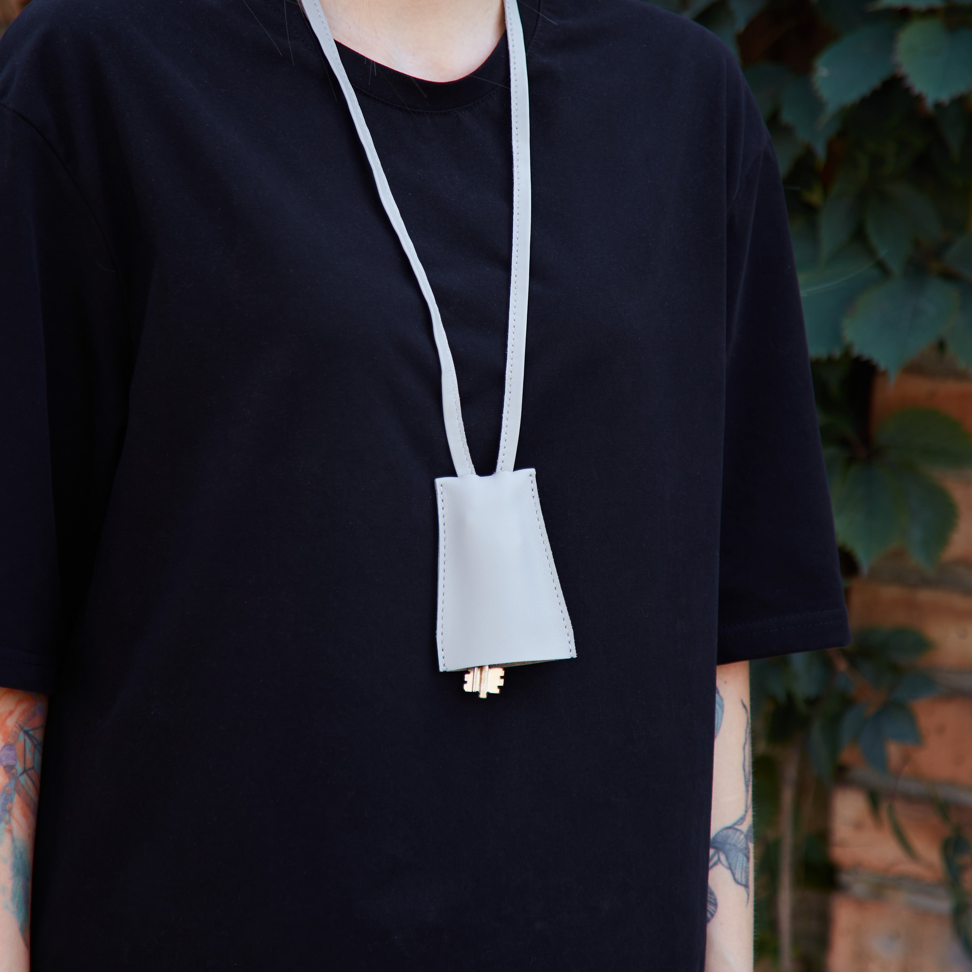 Porte-clés Home en cuir véritable classique