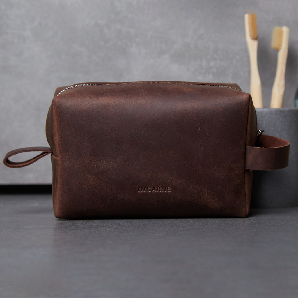 New Limit Leather Cosmetic Bag