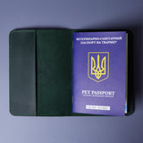 Skórzana okładka na paszport weterynaryjny Paw