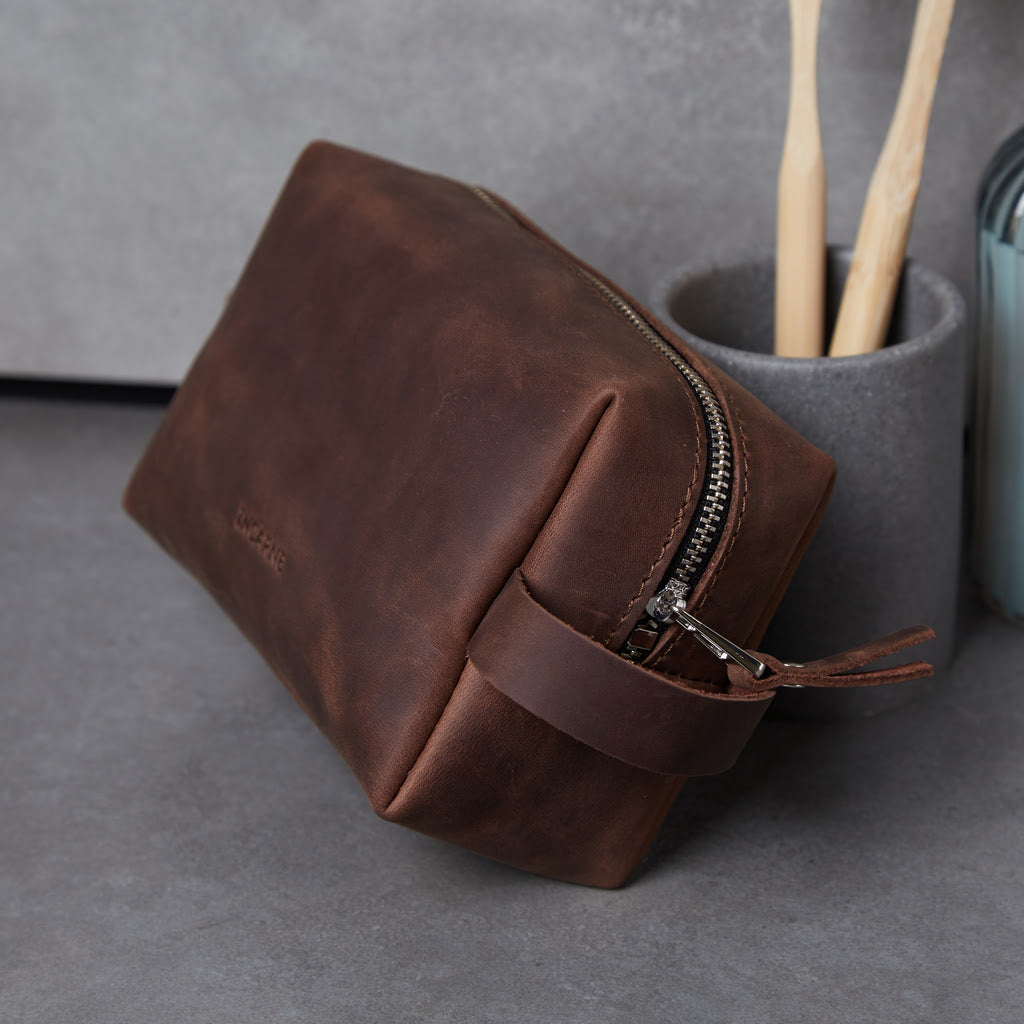New Limit Leather Cosmetic Bag