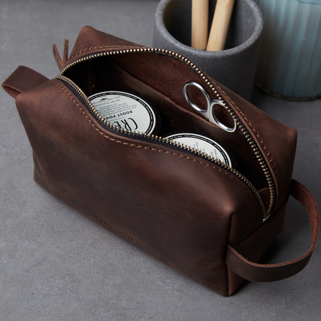 New Limit Leather Cosmetic Bag