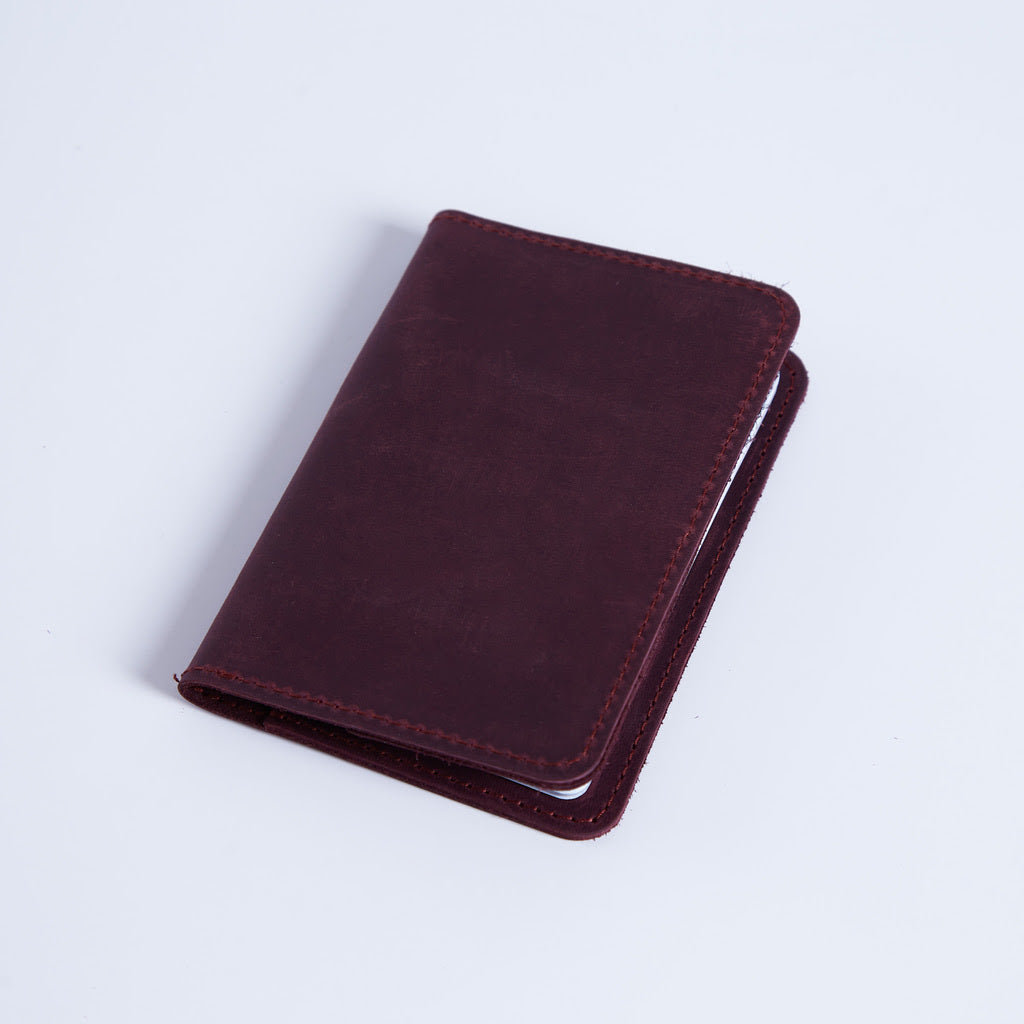 Passport Cover with Pockets Made from Vintage Leather