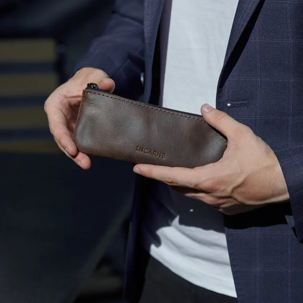 Leaf Leather Eyeglass Case - INCARNEĀ® Global