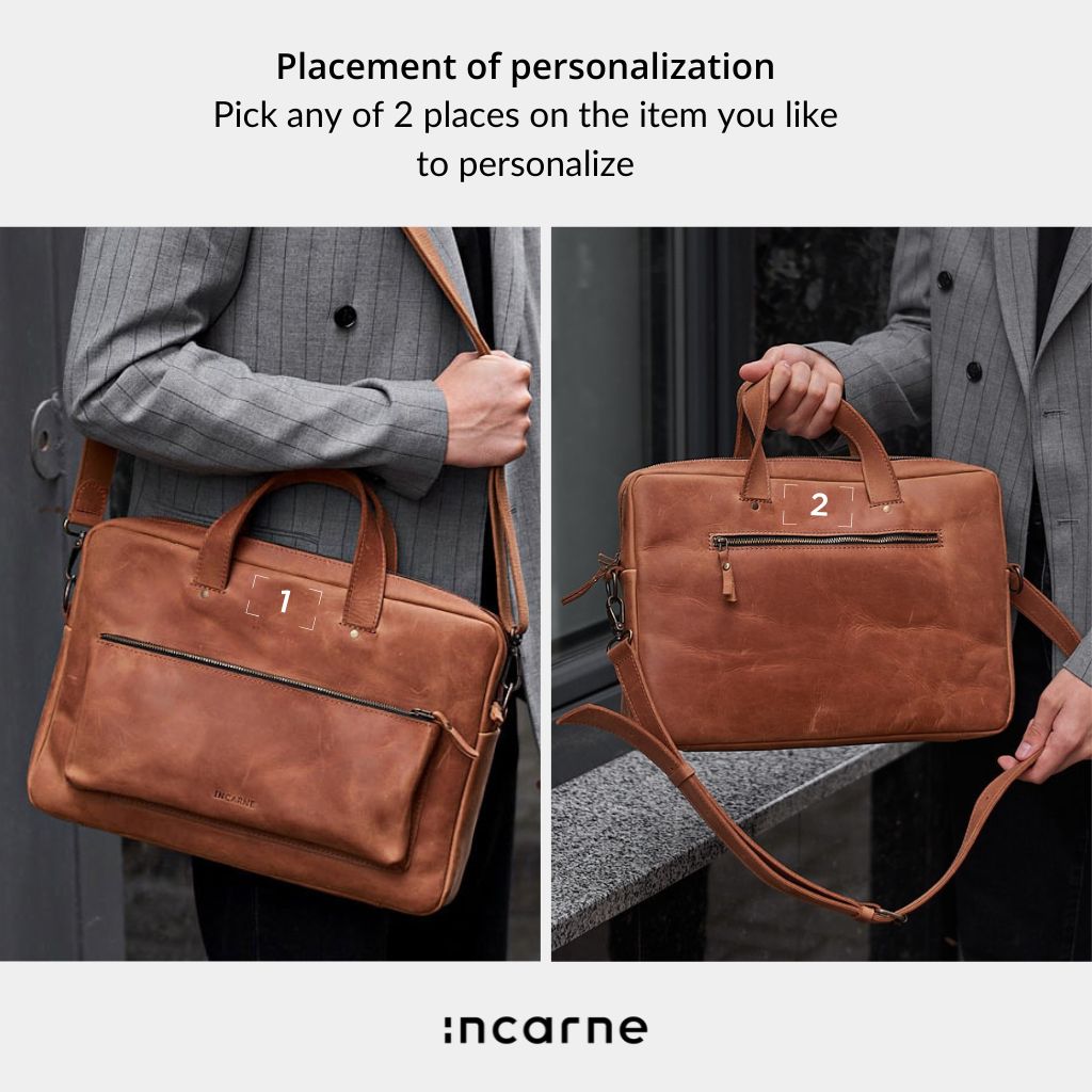 Biz Leder -Laptop -Tasche