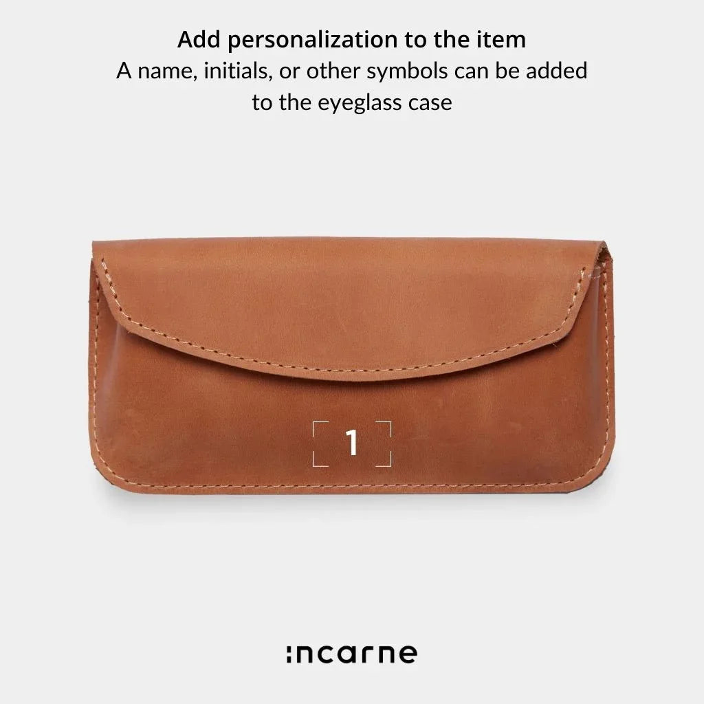 Ellet vintage leather eyeglass case - INCARNE® Global