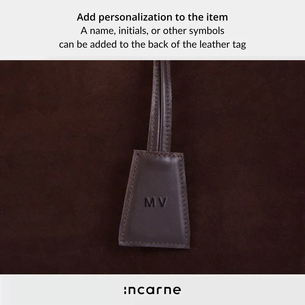 Emeli Bag, Brown (velour) - INCARNE® Global