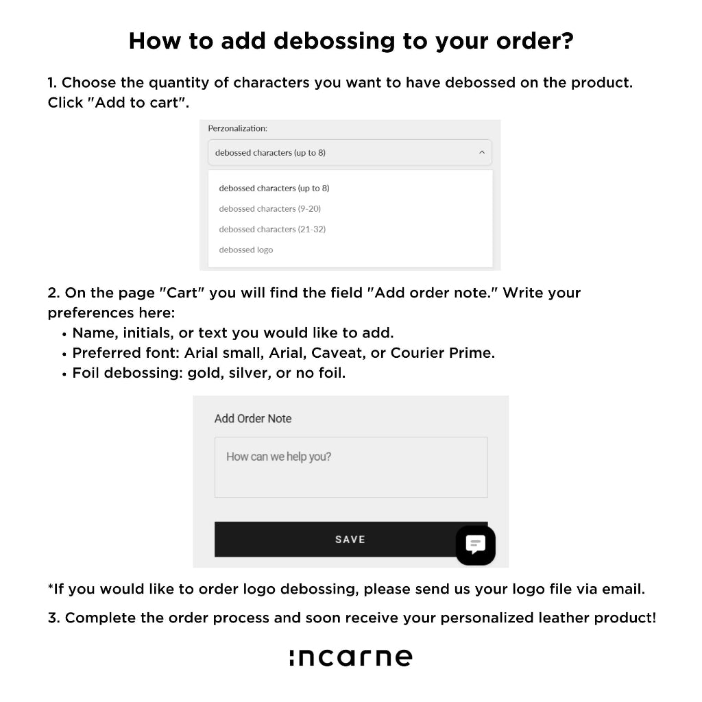 Personalized debossing