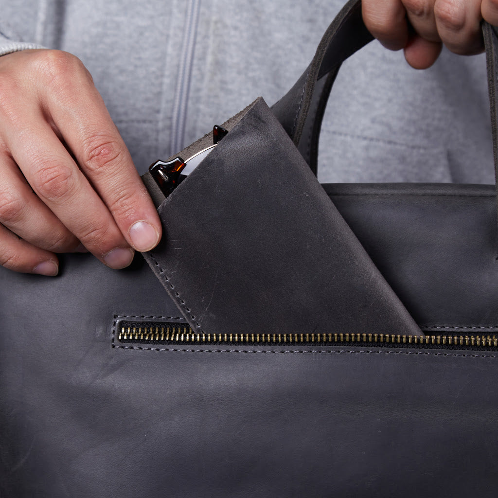 Catch Leather Eyeglass Case