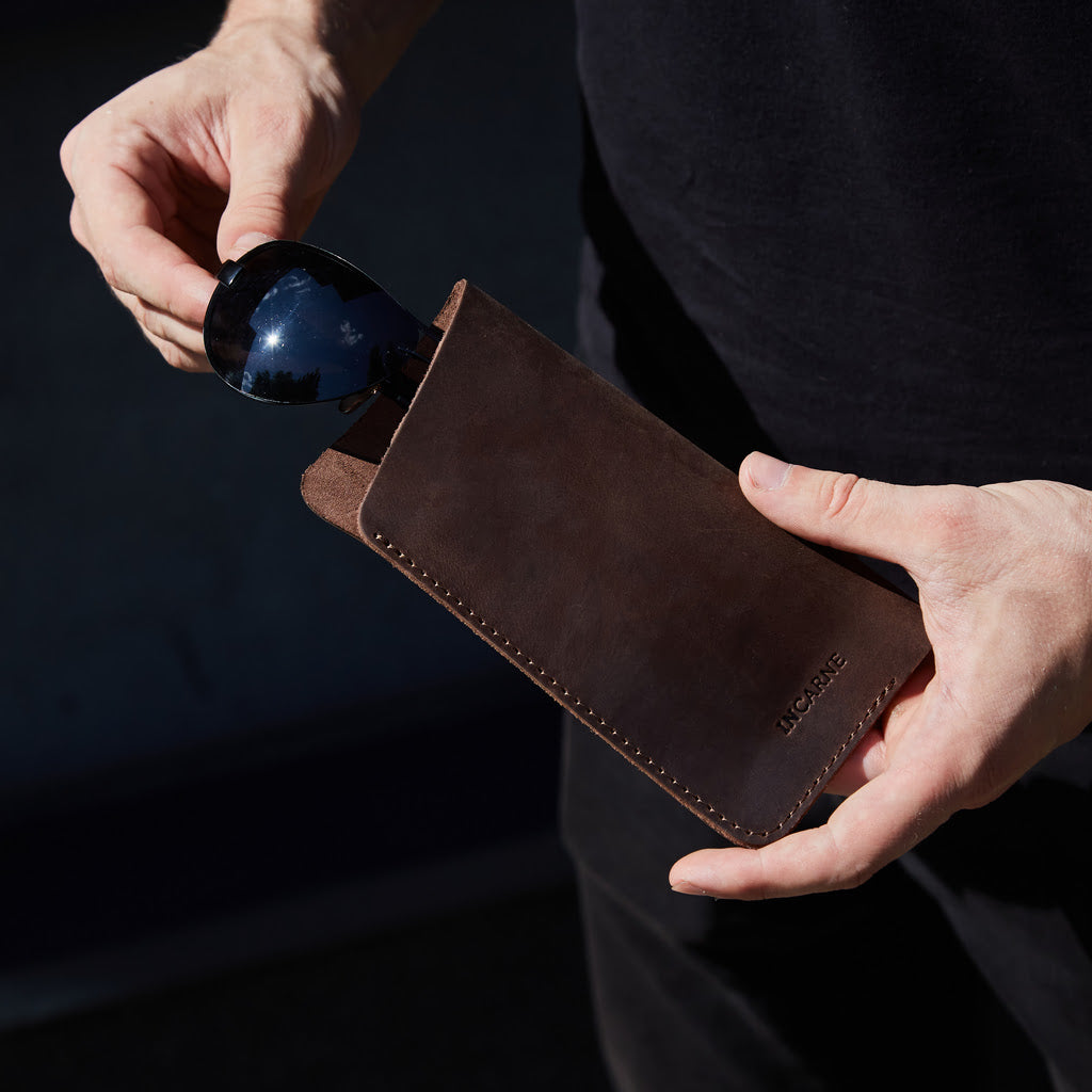 Catch Leather Eyeglass Case