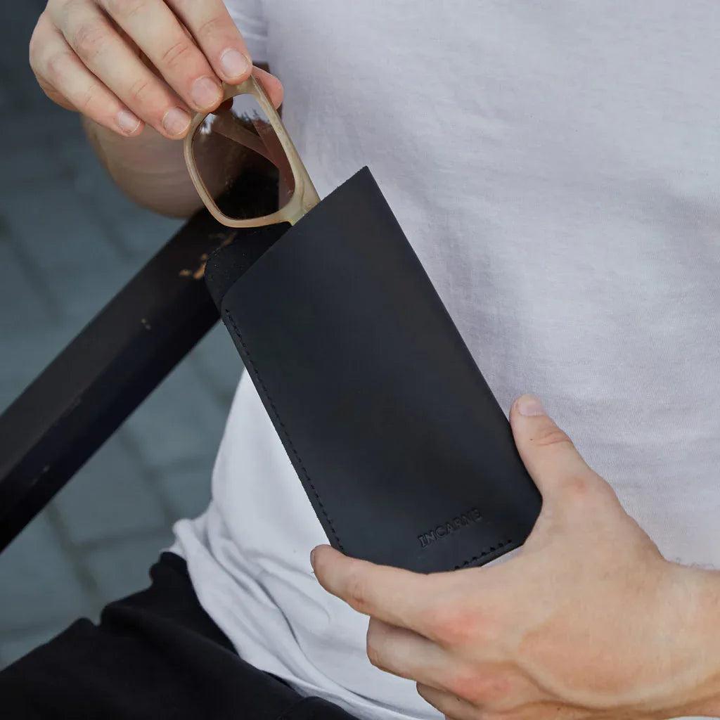 Catch Leather Eyeglass Case - INCARNEĀ® Global
