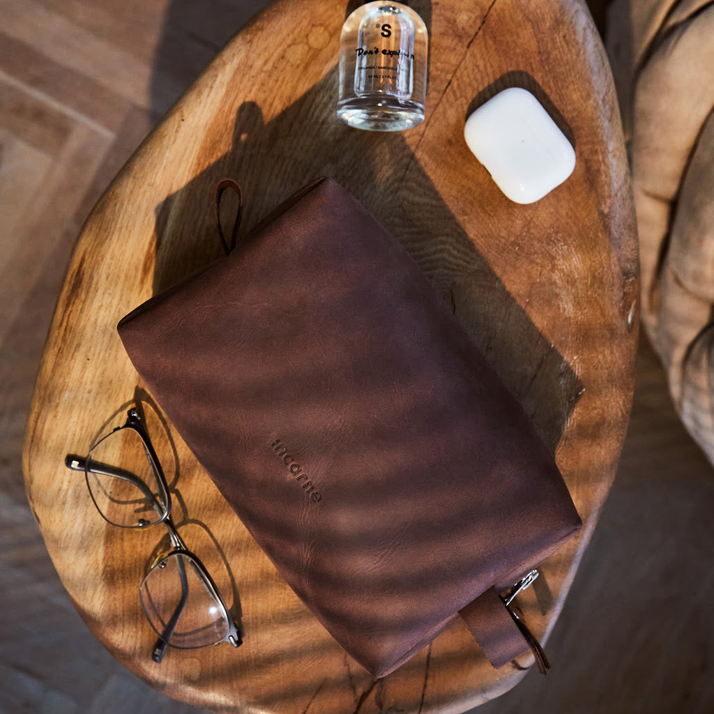 New Limit Leather Cosmetic Bag