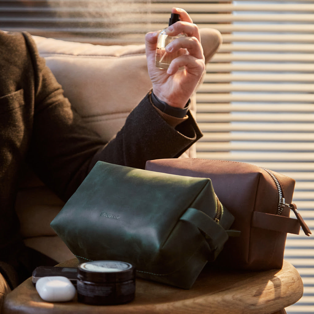 New Limit Leather Cosmetic Bag