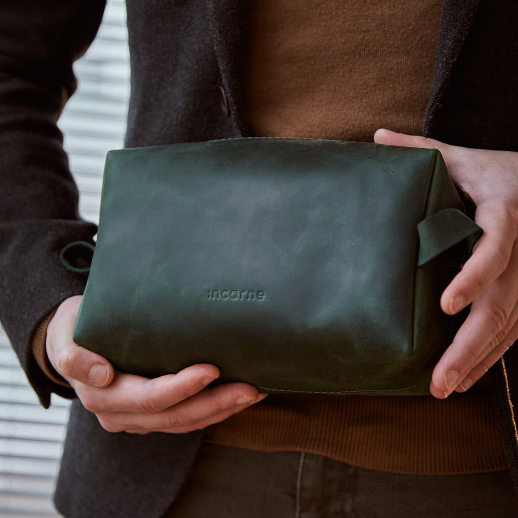 New Limit Leather Cosmetic Bag