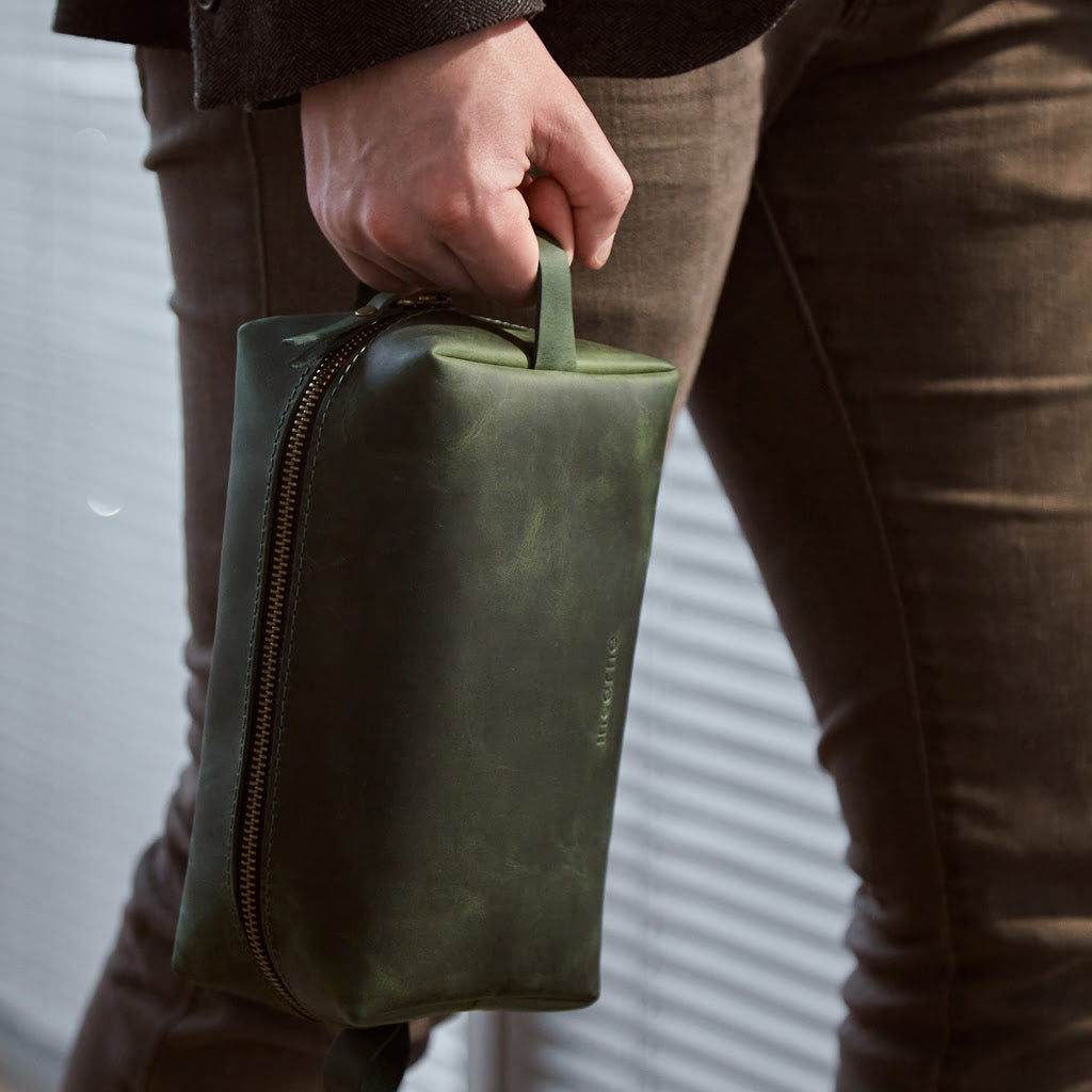 New Limit Leather Cosmetic Bag