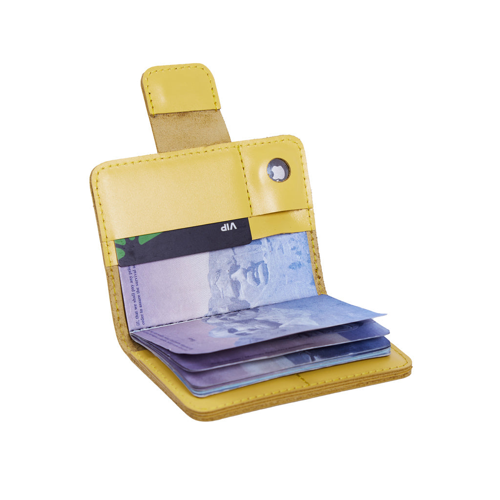 Smart Journey Classic Leather Passport Cover for Travel with AirTag and Cards Holders