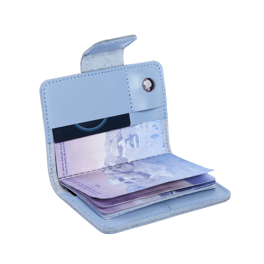 Smart Journey Classic Leather Passport Cover for Travel with AirTag and Cards Holders