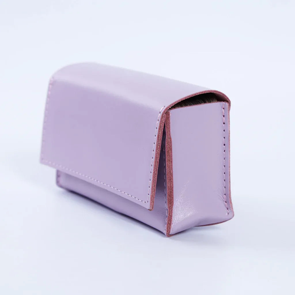 Horizontal tarot bag with magnetic clasp made from classic leather - INCARNEĀ® Global