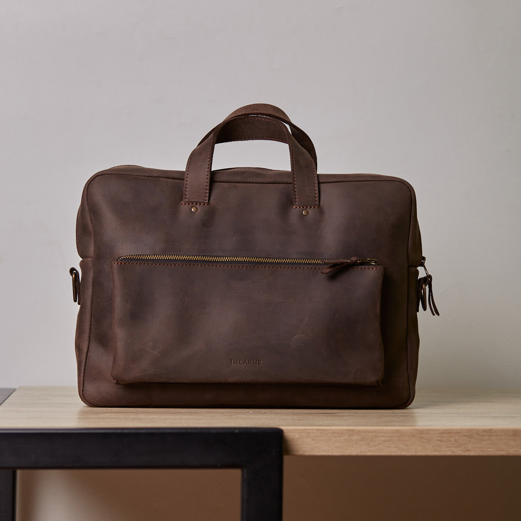 Biz Leder -Laptop -Tasche