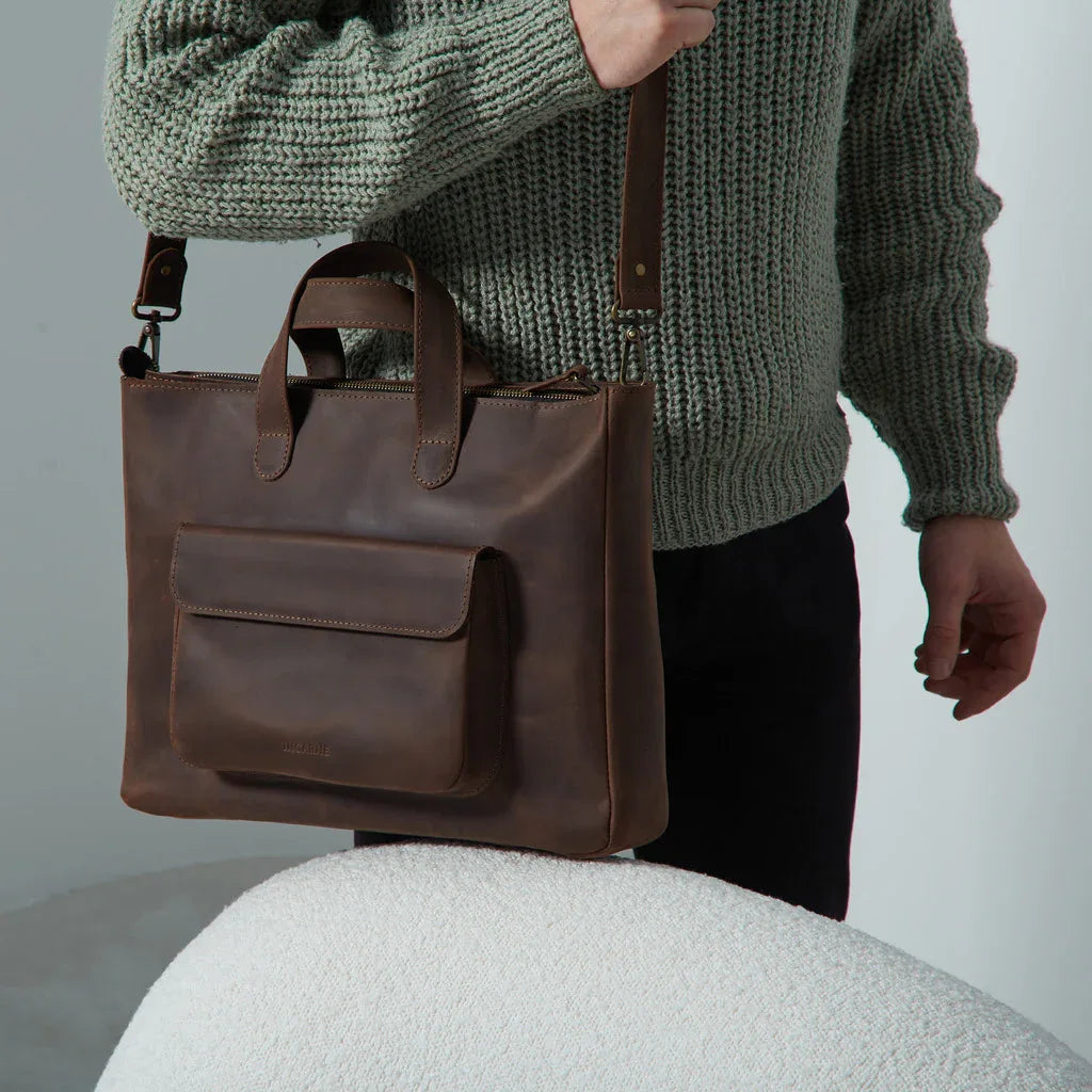 Leather Laptop Convertible Bag Voyager - INCARNE® Global