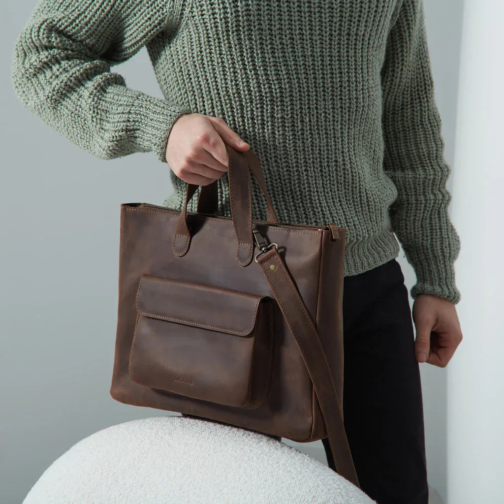 Leather Laptop Convertible Bag Voyager - INCARNE® Global