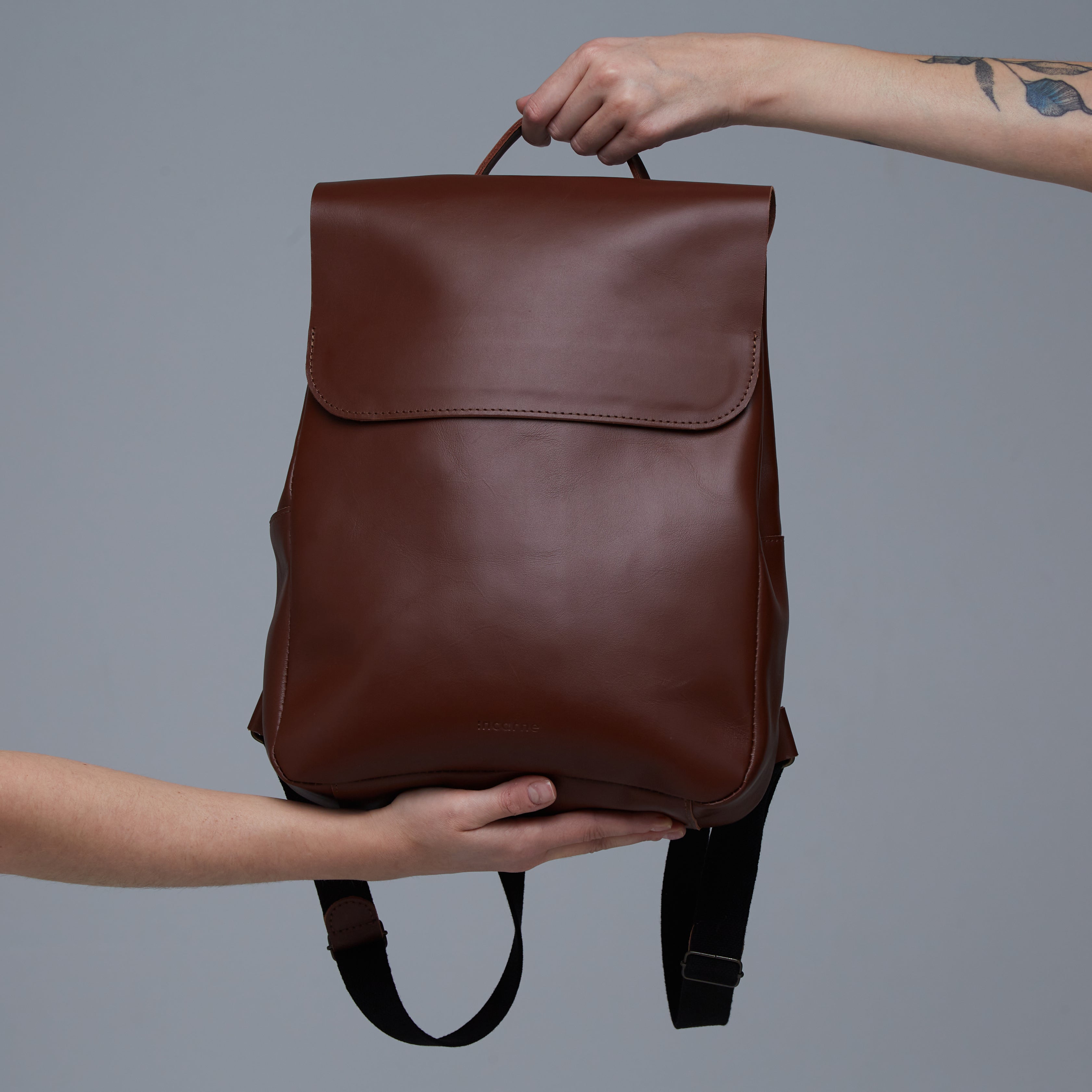 Unia Laptop-Rucksack aus klassischem Leder