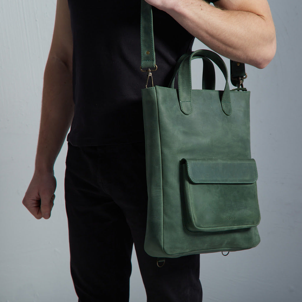 Sac convertible en cuir pour ordinateur portable Voyager Long