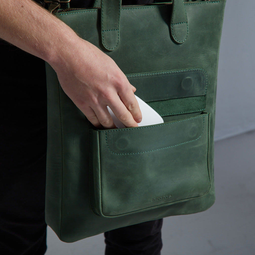 Sac convertible en cuir pour ordinateur portable Voyager Long