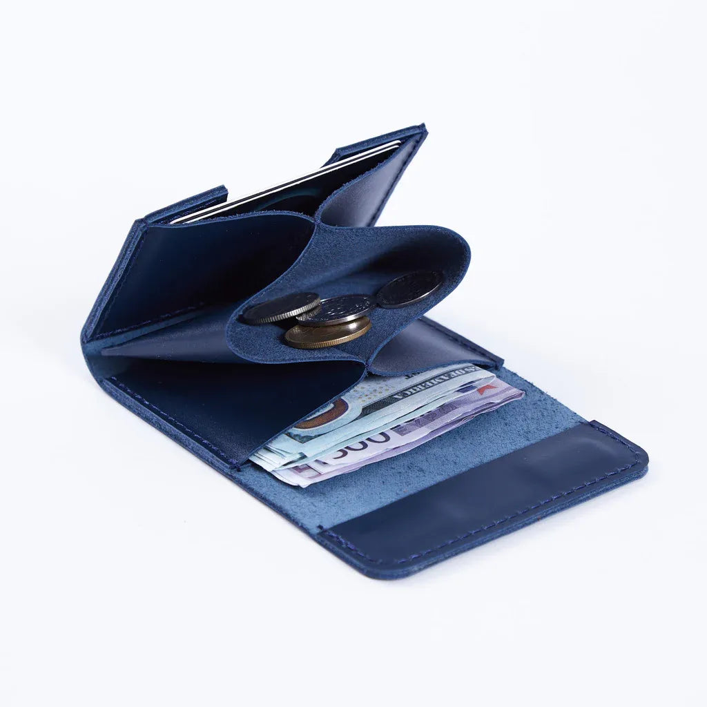 Lean compact wallet made of classic leather - INCARNE® Global