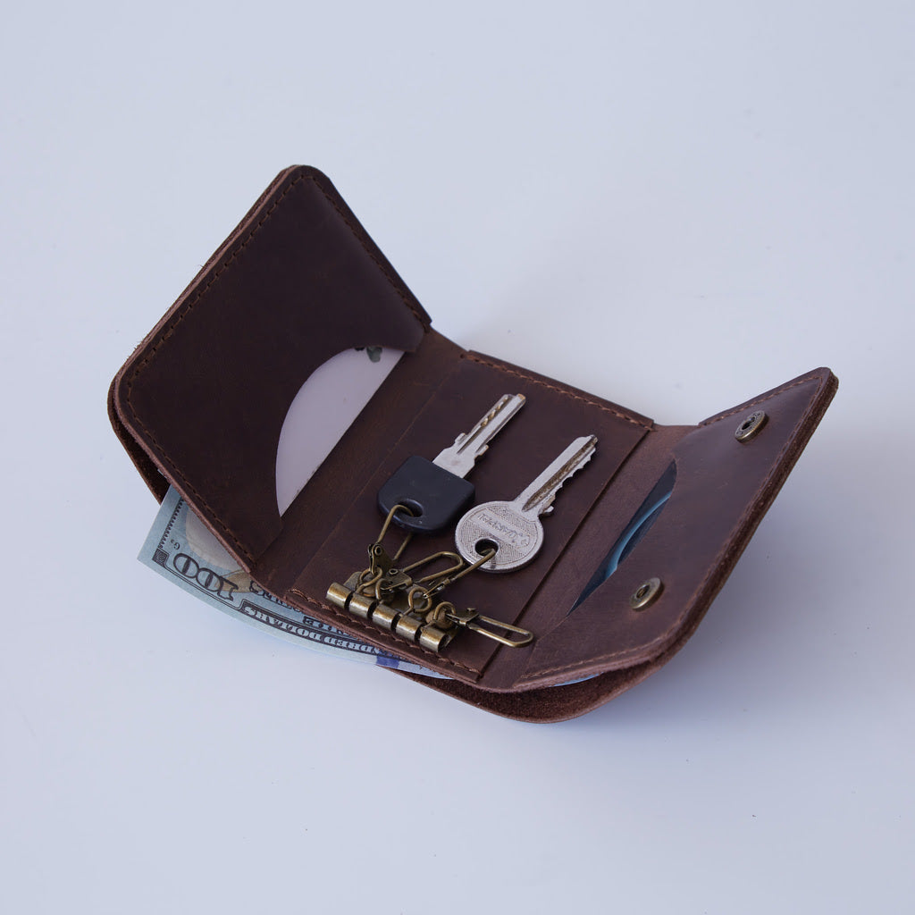 Key Plus Llavero y Billetera de Cuero Vintage